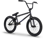 The Raven Phantom XL 20 inch Bike features thick tires, a padded seat, high handlebars, and a sturdy chromoly frame—ideal for beginner BMX riders—shown on a white background.