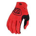 Troy Lee Designs TLD Youth Air Glove Red with single-layer perforated palm, on white background.