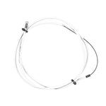 A Salt Am Slick Brake Cable with black fittings on both ends. The partially extended, poly-slip coated stainless slick inner cable showcases its flexibility and structure.