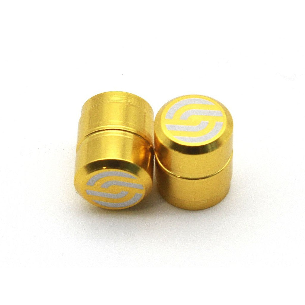 Salt CNC Valve Caps (Pair) / Gold