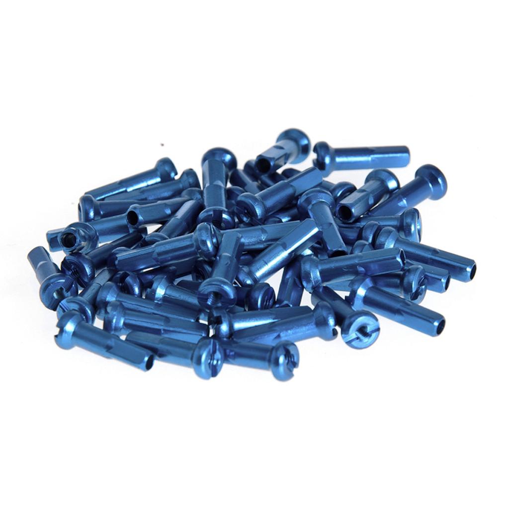 A pack of Salt Alloy Nipples (40 Pack) in blue is displayed scattered across a white surface.