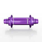 The SD-X Sniper Evo Air Expert 10mm Front Hub (28 Hole) features "SNIPER" branding and lightweight aluminum construction in purple anodized finish, displayed against a plain white background.
