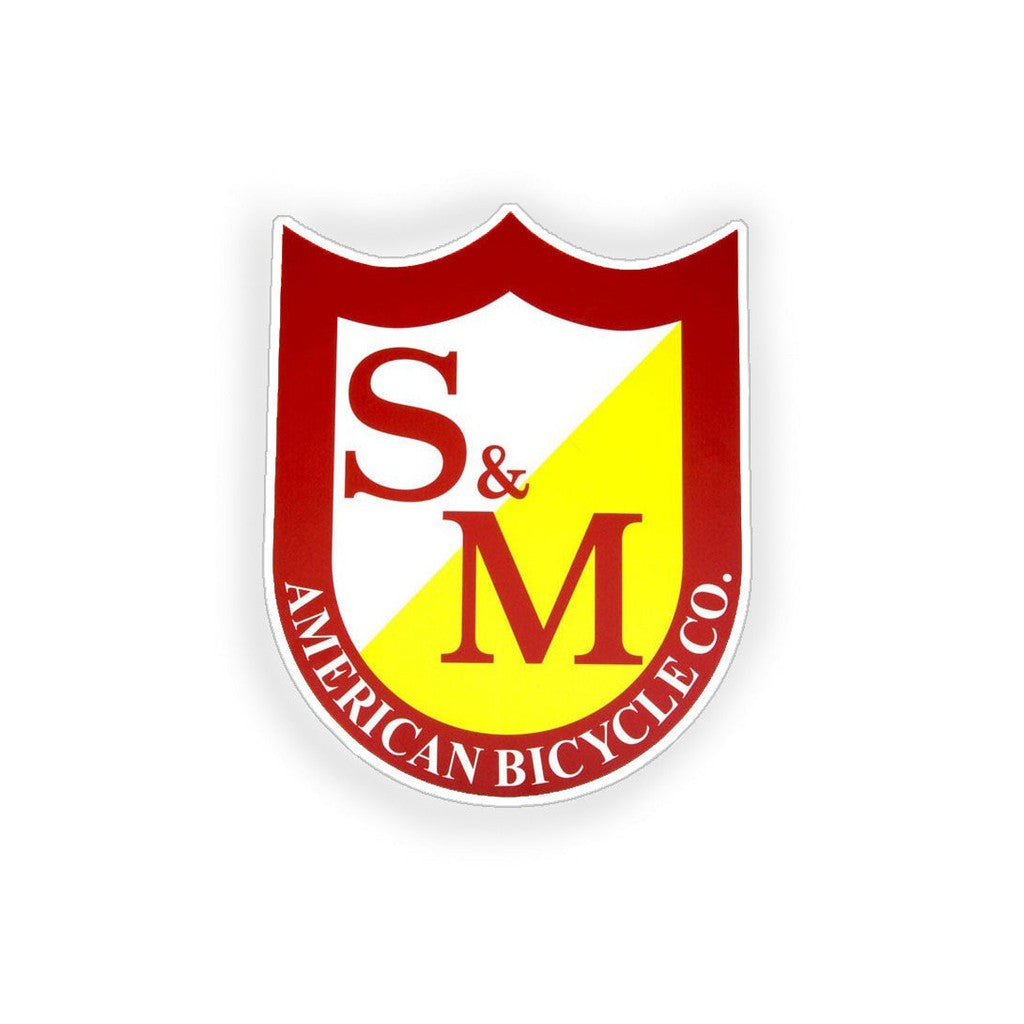 S&M Shield Big Sticker / Red/Yellow / 8 X 6.75