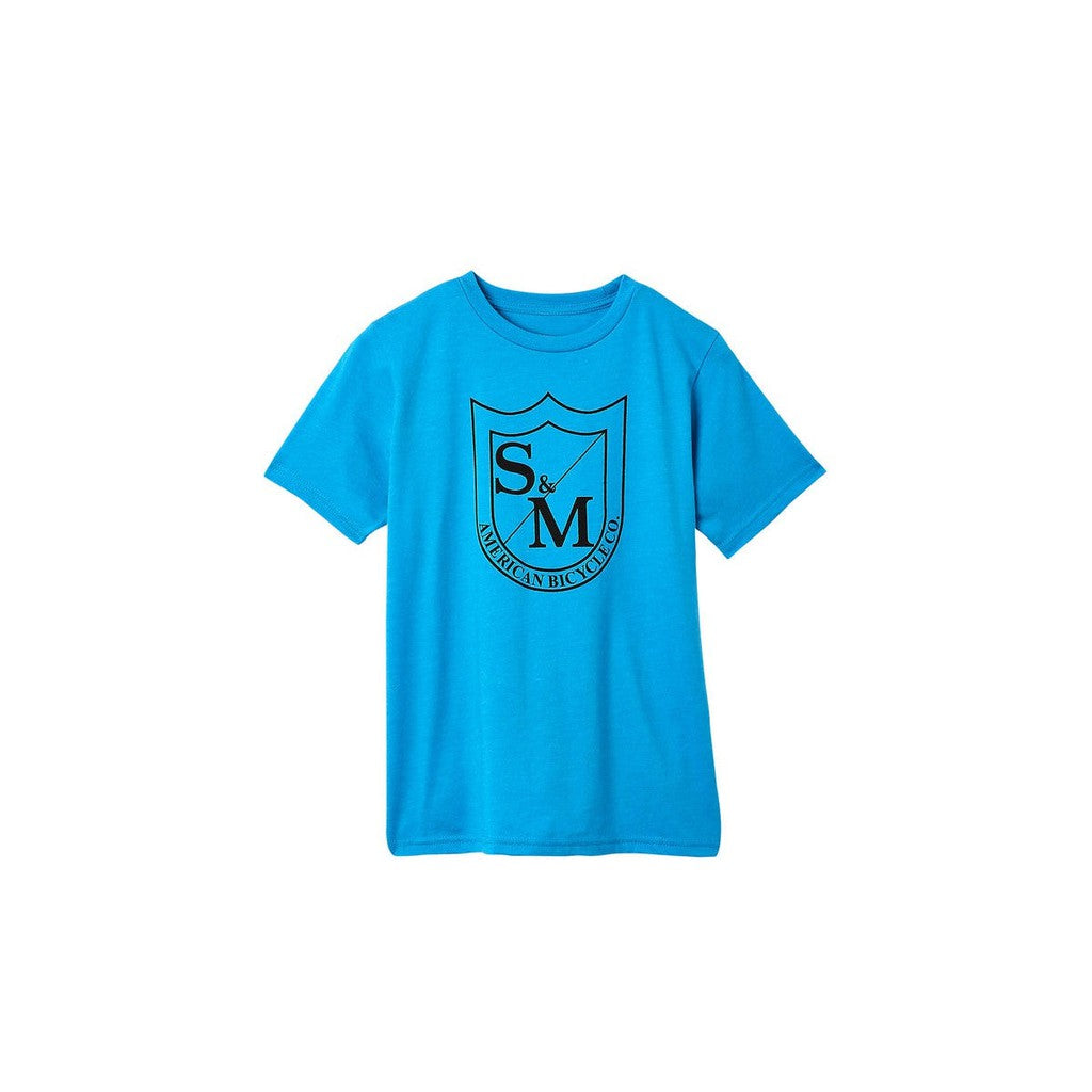S&M Big Shield T-Shirt (Kids) / Turquoise / YM
