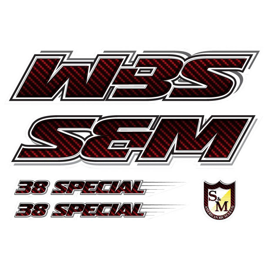 S&M 38 Special Decal Set / Red