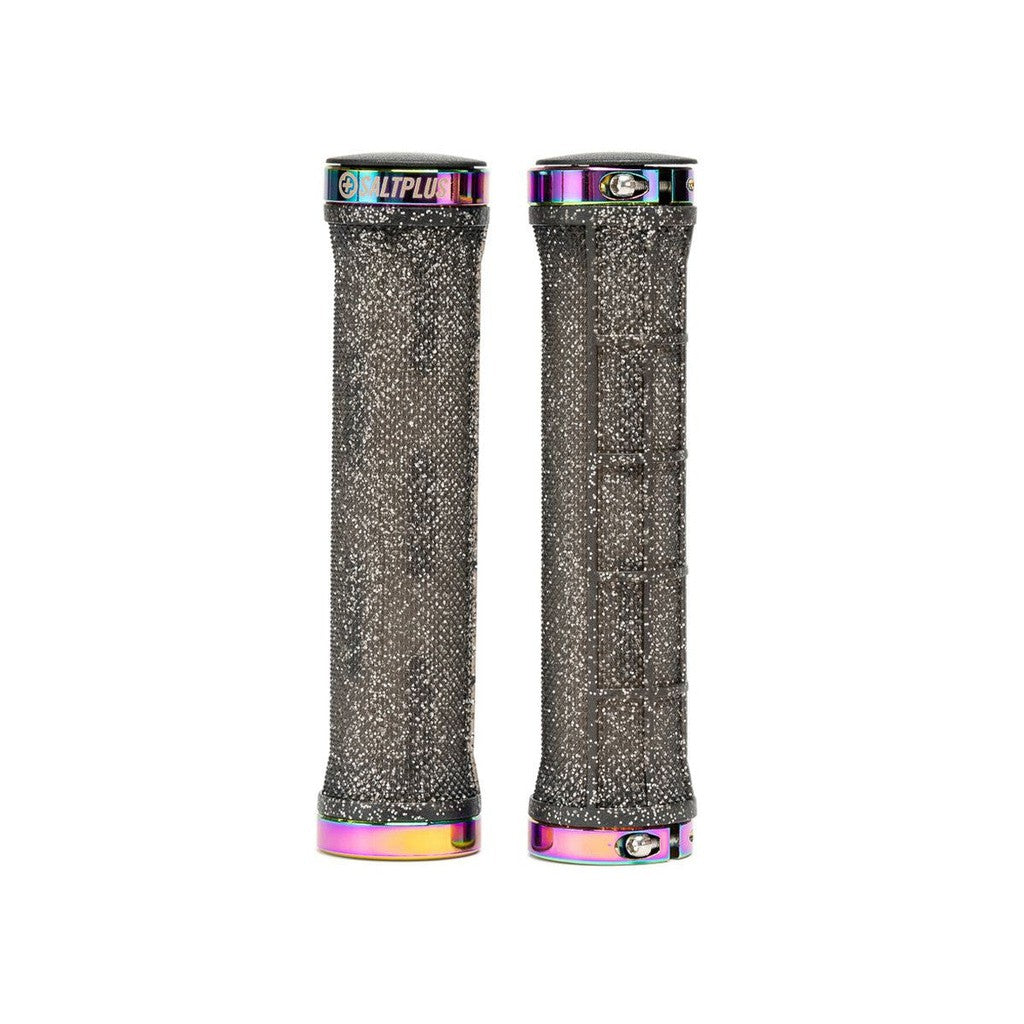 Salt Plus Locked Flangeless Grips / Black Glitter Oil Slick