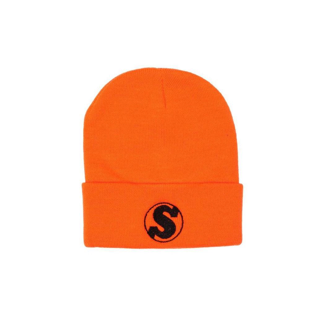 SUNDAY Badge Cuff Beanie / Orange