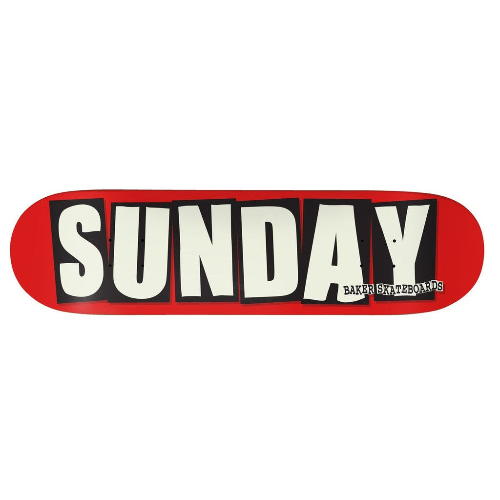 Sunday x Baker Skateboard Deck / Red