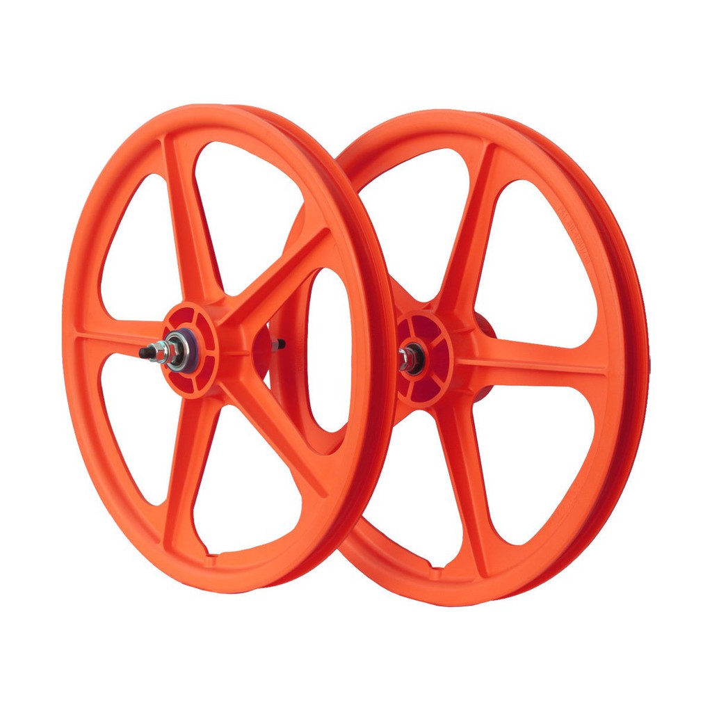 Skyway Tuff II 5 Spoke Wheelset / Orange