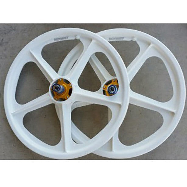 Skyway Tuff II Rivet 20 Collectors Edition Wheelset / White w/Gold Flange