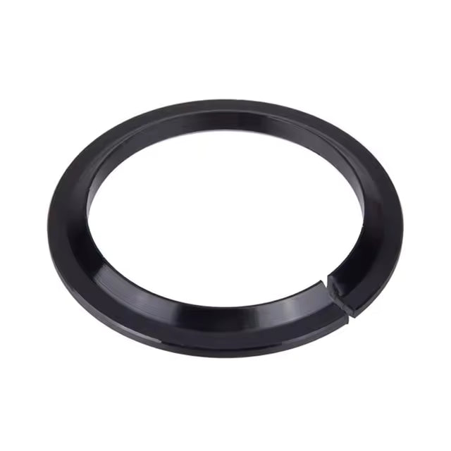 The Generic 1.5Inch Tapered Crown Race is a black metal ring with a small gap, displayed on a white background.