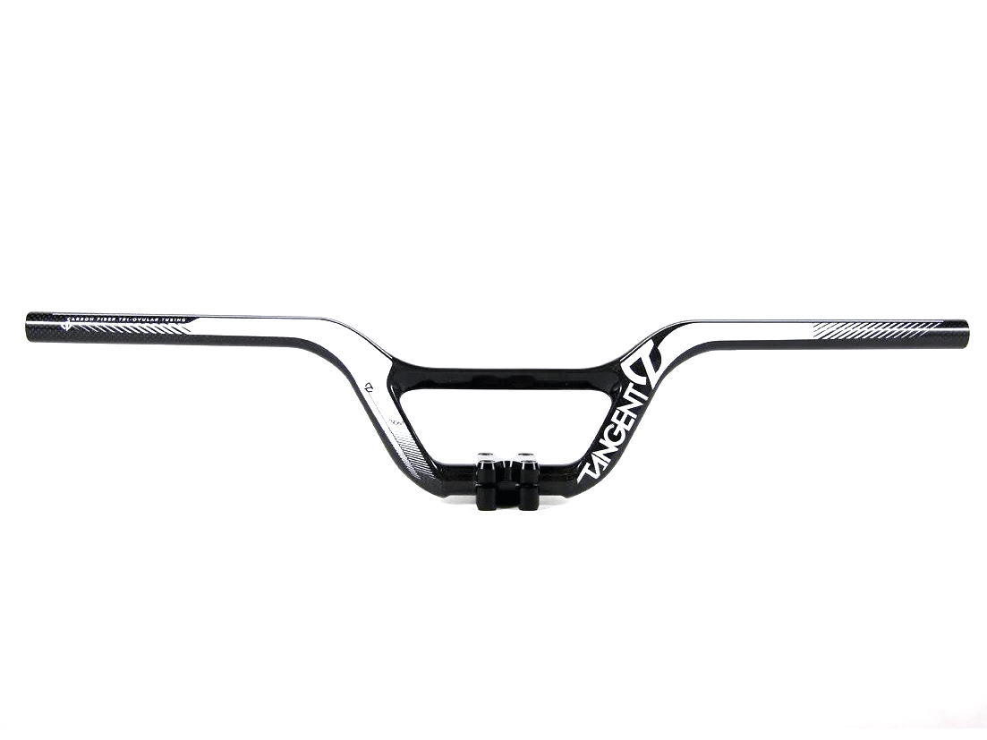 Tangent Expert Carbon Bars / Black/White / 5.5 inch  / 22.2mm Clamp