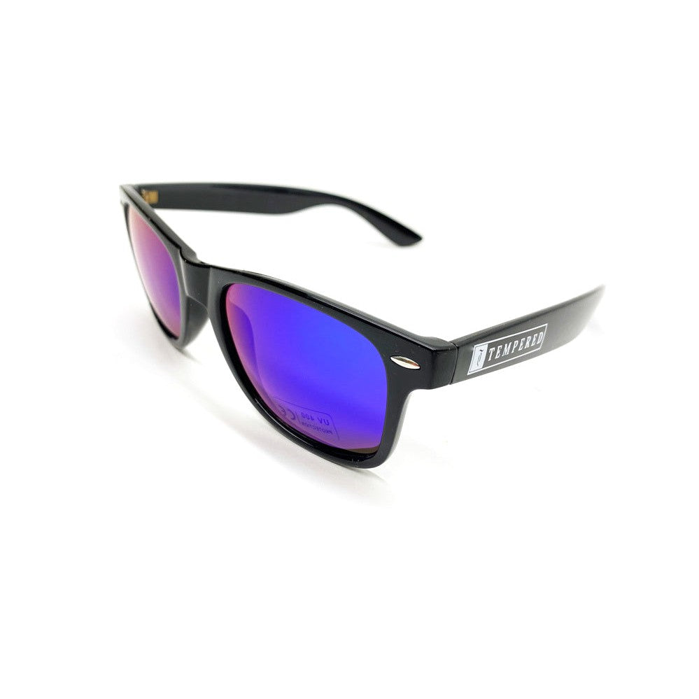 Tempered Sunglasses / Black/Blue Mirror