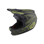 TLD D3 AS Fiberlite Helmet / Spiderstripe Grey / Yellow / XL