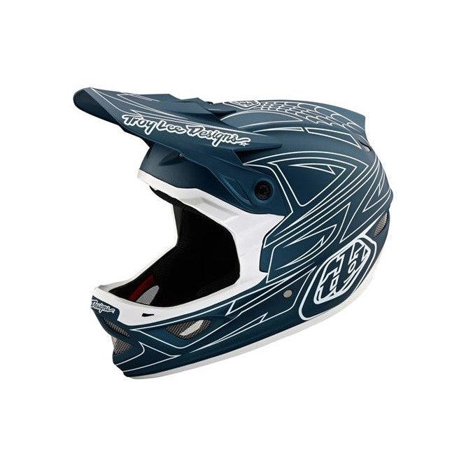 TLD D3 AS Fiberlite Helmet / Spiderstripe Blue / XXL