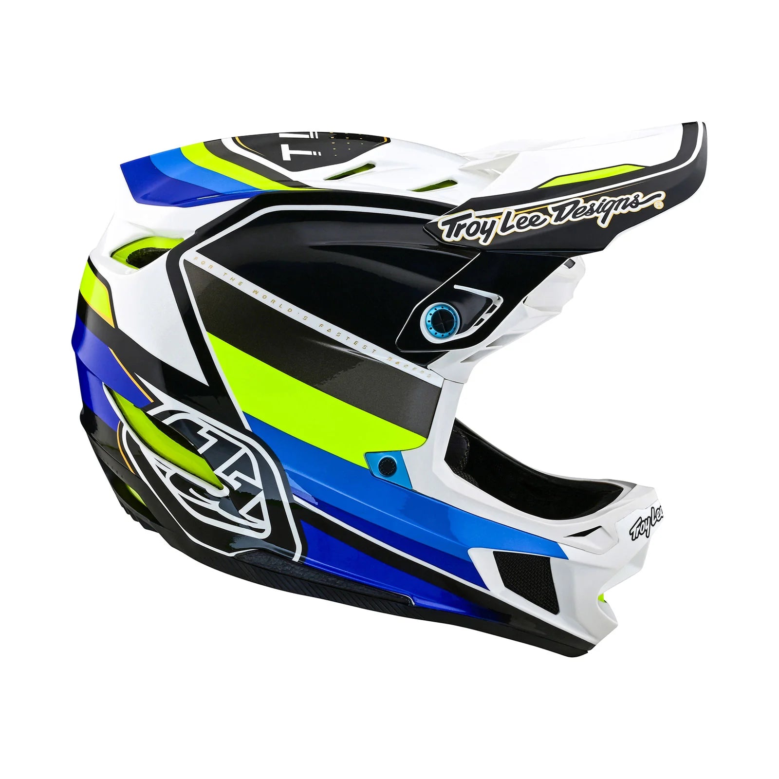 A TLD D4 AS Composite Helmet W/MIPS Reverb White featuring the Mips protection system for enhanced safety.