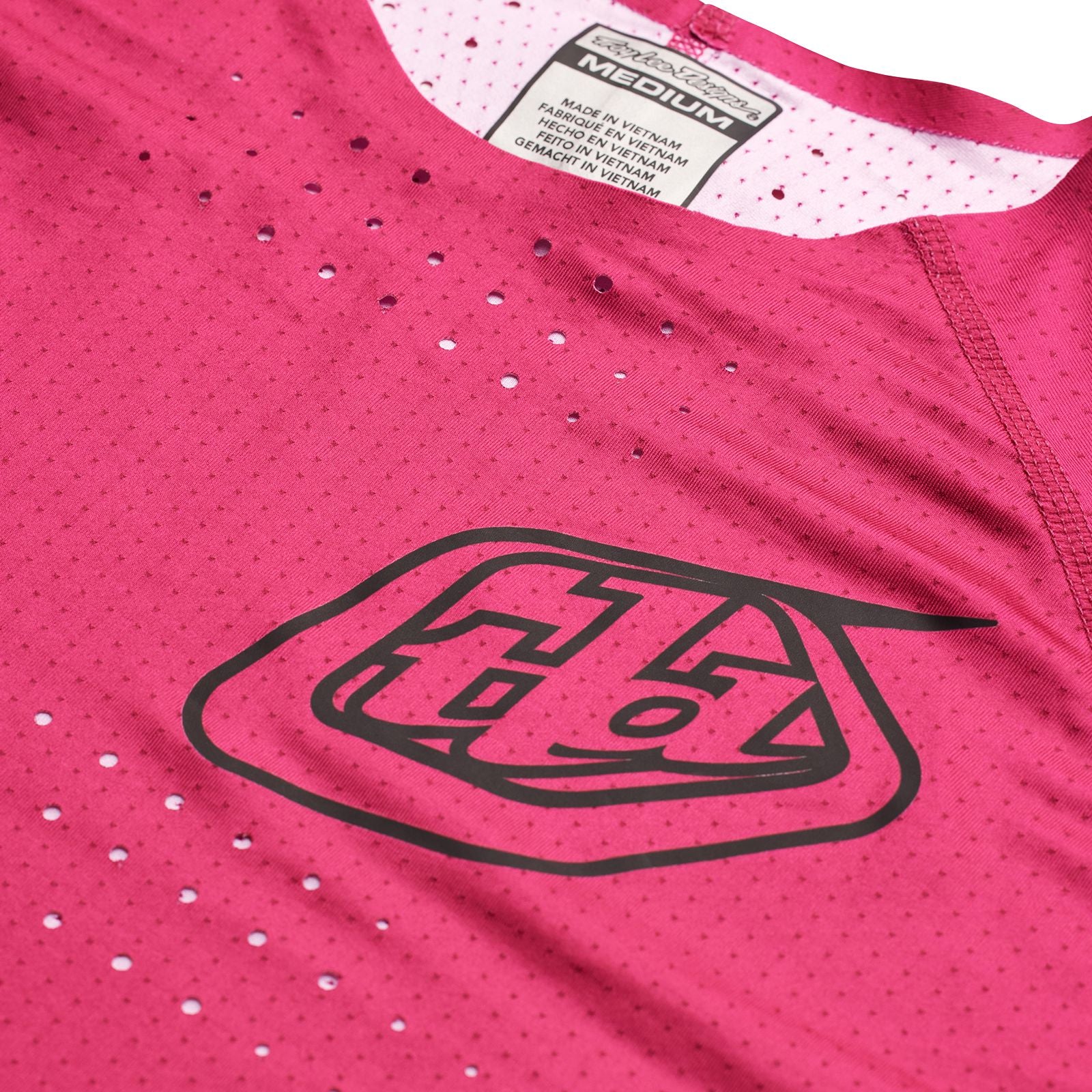 A close up of a TLD Sprint Ultra Jersey Mono Berry.