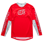 A red TLD Sprint Jersey Icon Race Red with the words Troy Lee Designs on it.