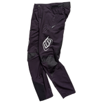 Pair of TLD Youth Sprint Pant Mono Black with reinforced areas and logo displayed for BMX racing.