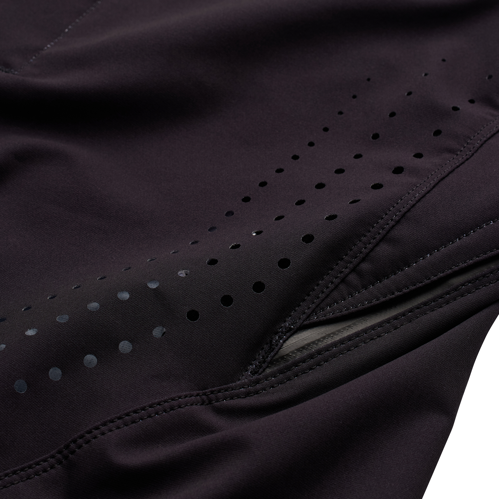 Durable TLD Youth Sprint Pant Mono Black BMX racing pant with ventilation holes and a zipper detail.