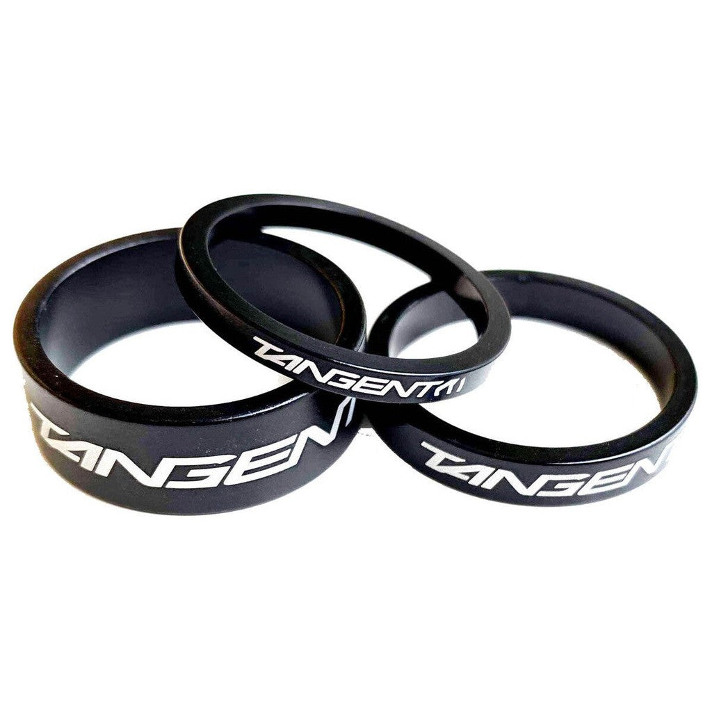 Tangent Alloy Stem Spacers / Black / 1-1/8 inch