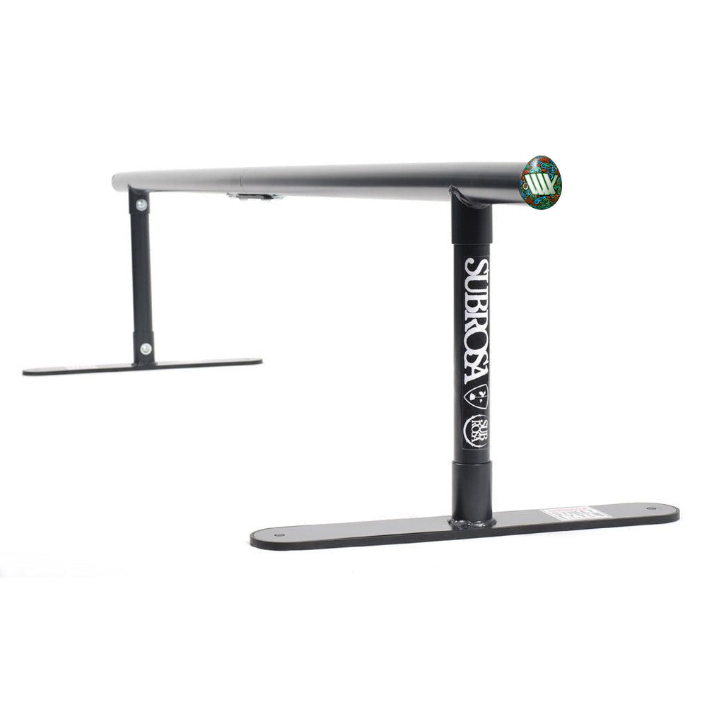 A portable Subrosa Street Rail for BMX or skateboarding on a white background.