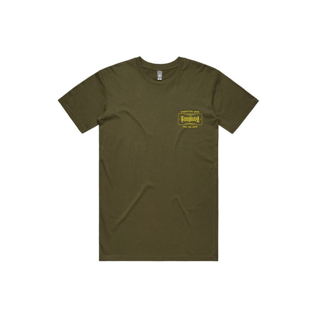 Tempered Goods Crest T-Shirt / Army / XL