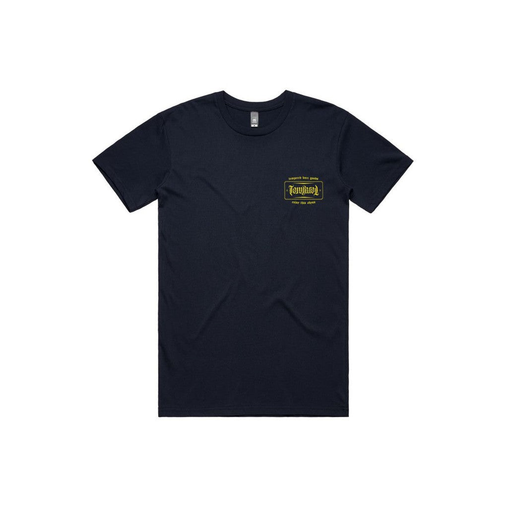 Tempered Goods Crest T-Shirt / Navy / XL