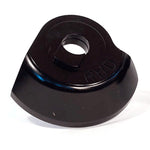 A black plastic Profile Aegis Drive Side Hub Guard with an anti-rotational pin.