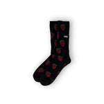 Vans Vansberry Crew Socks / Black/Strawberry / US 9.5-13