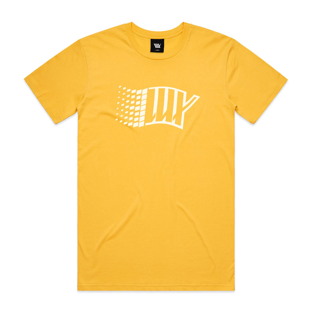 A LUXBMX Y2K Tee - Yellow summer t-shirt.