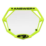 Answer Mini Number Plate / Fluro Yellow