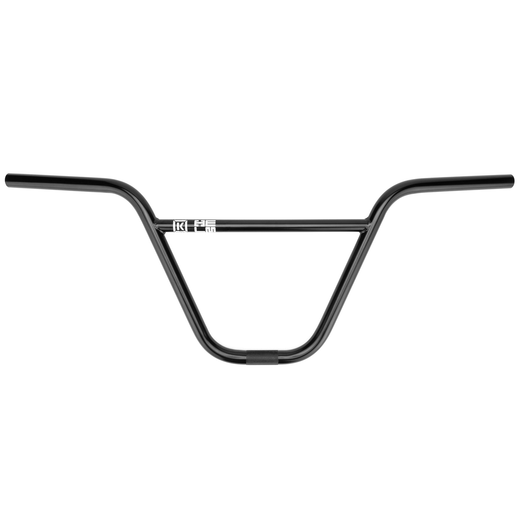 Kink Helm Bars—black 4130 chromoly BMX handlebars with a crossbar and subtle upward angle, shown isolated on a white background.