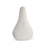 A Eclat Bios Fat Pivotal Seat bicycle saddle with a fat design on a white surface.