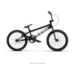 The Radio Cobalt Pro XL Bike is a black BMX race bike with thick tires, a straight handlebar, and a compact alloy frame, shown on a white background.