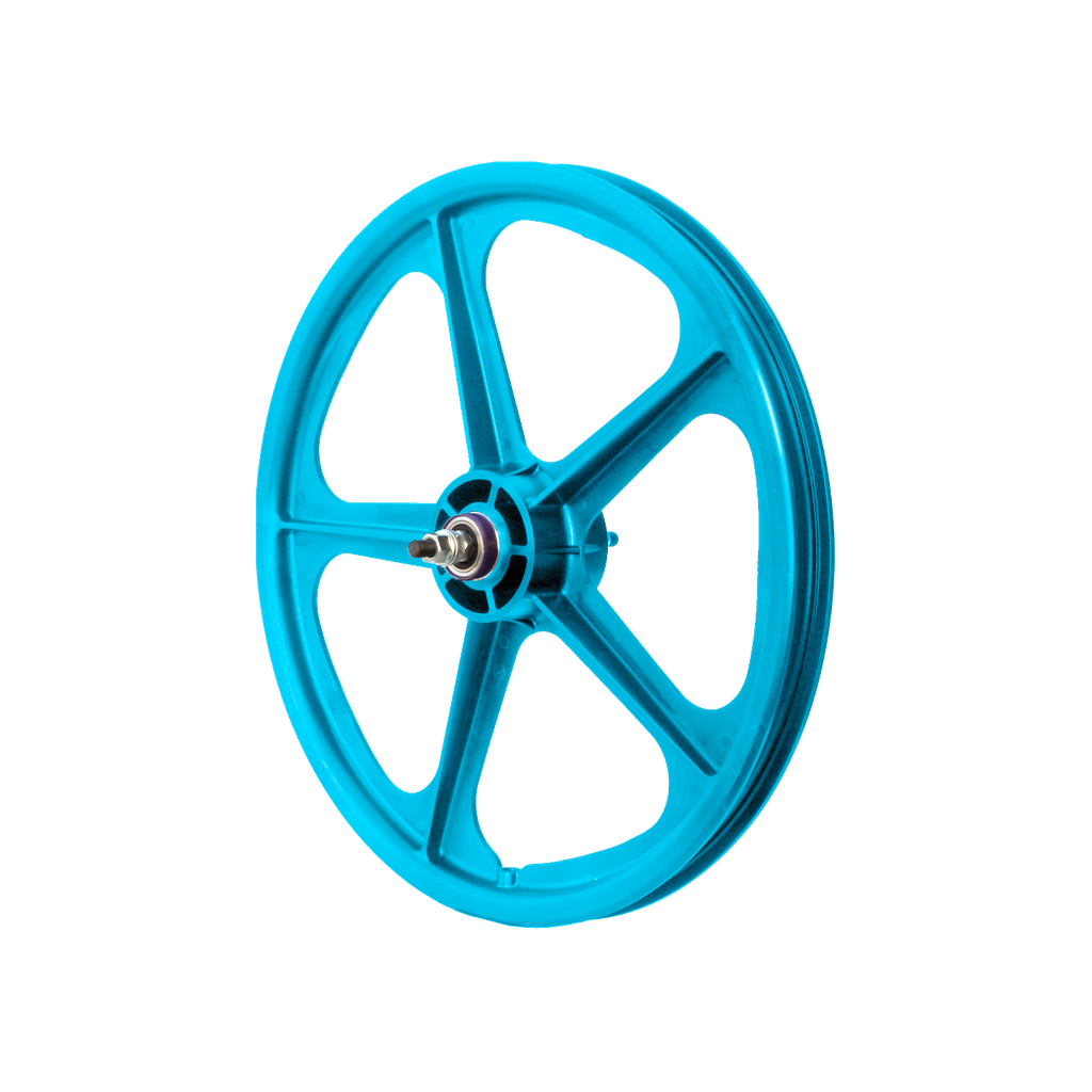 A Skyway Tuff 5 Spoke Rear Wheel on a white background featuring Old School Colours.