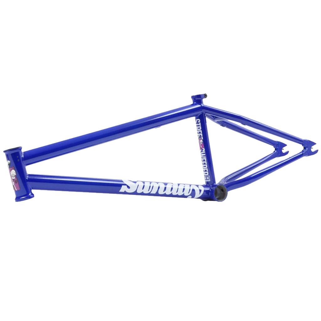 For sale: Sunday Street Sweeper Frame (Jake Seeley Signature) in blue. Perfect for street riding enthusiasts and fans of the Street Sweeper series.