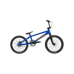 Side view of the Inspyre Evo-C Disc Pro L Bike 2026 in blue, featuring black tires, black handlebars, Shimano hydraulic disc brakes, and "NSYLR" branding on the frame.