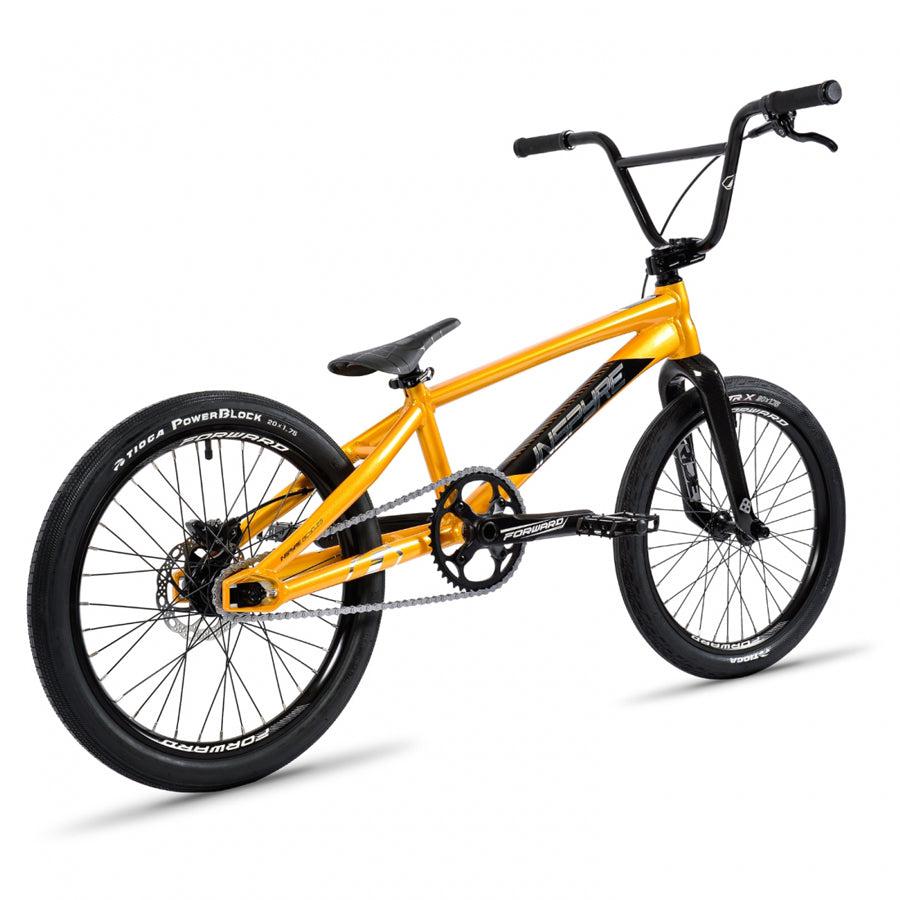 A yellow Inspyre EVO-C Pro XXL Disc Brake Bike on a white background.