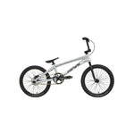 Side view of the Inspyre Evo Disc Pro XXL Bike 2026 in silver, featuring black wheels, a black seat, and flat handlebars, displayed against a plain white background.