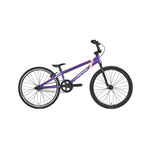 The Inspyre Neo Junior Bike 2026 is a purple BMX with black tires, a black seat, and white and pink accents, displayed in side profile against a white background.