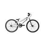 The Inspyre Neo Mini Bike 2026 is a white BMX race bike with black tires, black seat, and red and black accents, shown in profile on a white background—perfect for kids' BMX racing or as an entry-level race bike.