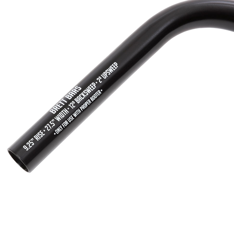 A black hose with Sunday Brett Silva Bars on a white background.