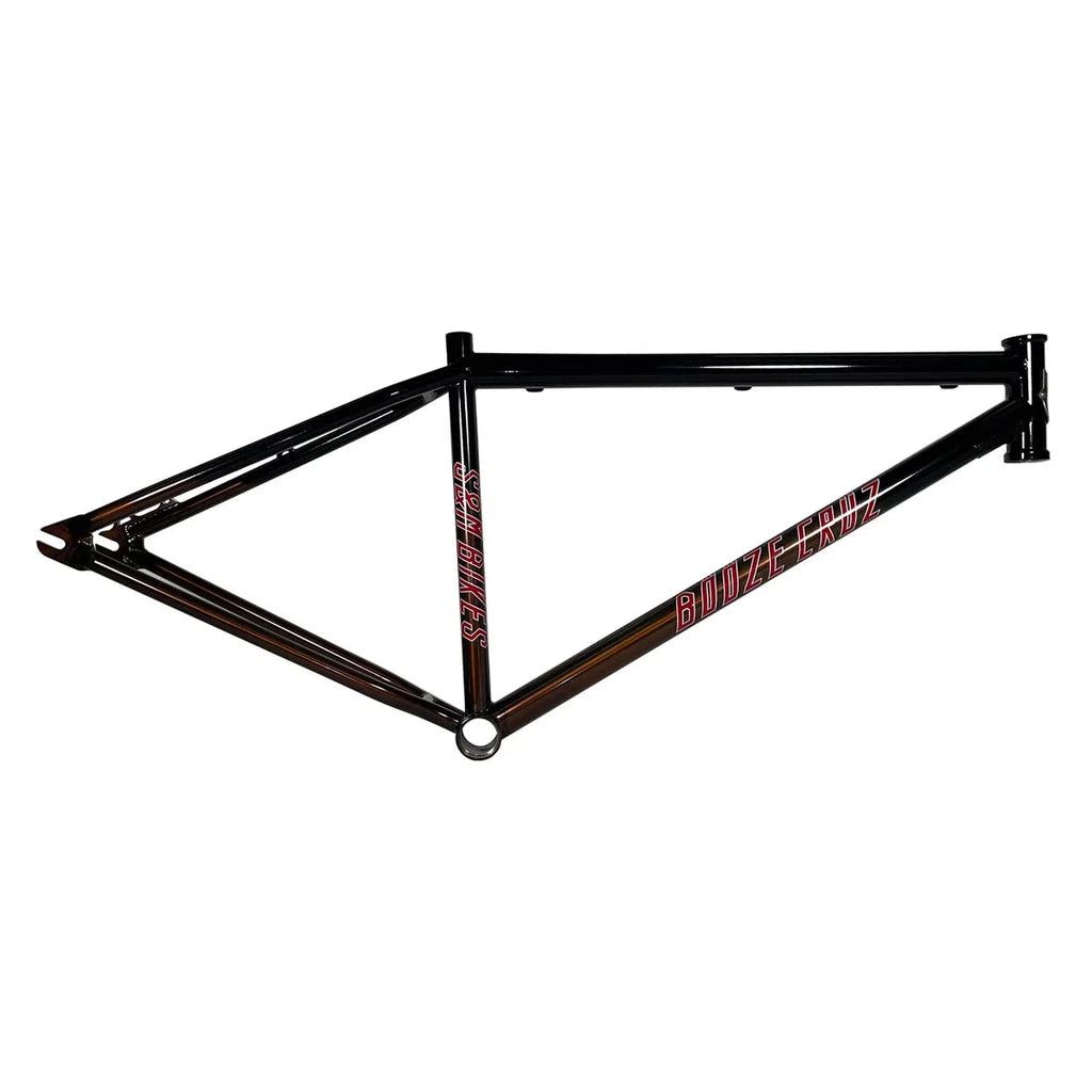 A black S&M Booze Cruz Disc 29 Inch frame on a white background, disc brake compatible.