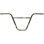 The S&M 12 Step Bars are chrome BMX handlebars with a crossbar and knurled grip area, displayed on a white background. Made in the USA, these bars offer top performance and durability.