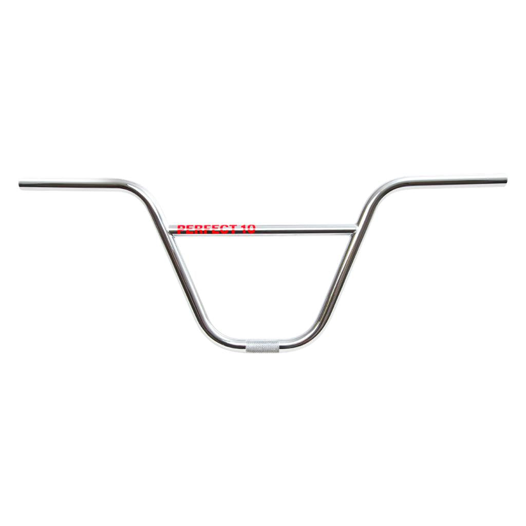 Introducing the S&M Perfect 10 Bar BMX handlebars, featuring a robust crossbar designed for durability and style. Ideal for riders who want a perfect blend of strength and control.