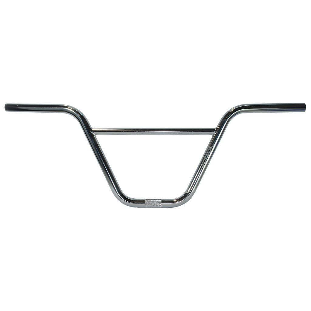 The DRS Retro Bars are chrome BMX bike handlebars with a two-piece design and a crossbar for added support, capturing the retro 80's style. Perfect for riders aiming to infuse their ride with an old-school vibe.