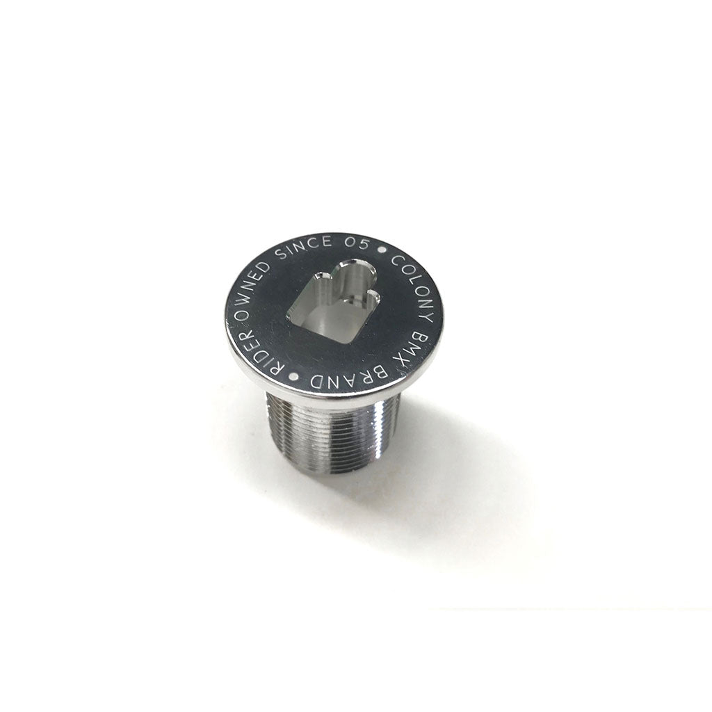 Hex key head screw labeled "Owned Since 05: Colony Fork Pre Load Bolt," made from durable 7075 T6 Alloy.