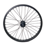 The Cult Devotion 20 Inch Front Wheel is constructed with a black metal rim and spokes, and includes a smooth, sealed hub for improved performance.