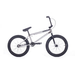 The Cult Access 20 Inch Bike is shown in silver with black handlebars, saddle, pedals, and tires on a white background—making it a great choice for anyone looking for a quality entry-level BMX bike.